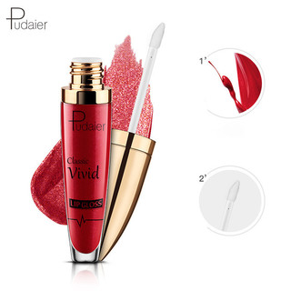 Pudaier 18 màu mờ pearlescent son bóng chống dính son môi màu lỏng son bóng bán buôn