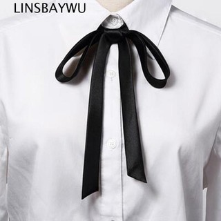 Chic Ribbons Knot Elegant Satin Bowtie Bow Tie Lithe Ribbon Tassel Student Vintage Shirt Accessory Cravat/Multicolor
