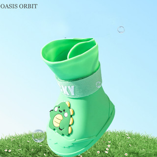 Giày đi mưa silicon hình chó cỡ lớn màu CHONGTAOQI - Velcro chống thấm nước để đi chơi vào những ngày mưa