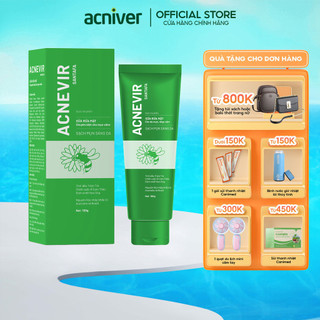 Sữa rửa mặt giảm Mụn Trứng Cá, Mụn Đầu Đen , Mụn Mủ sưng viêm Acnevir Santafa làm sạch sâu, giảm viêm, giảm nhờn 100gr