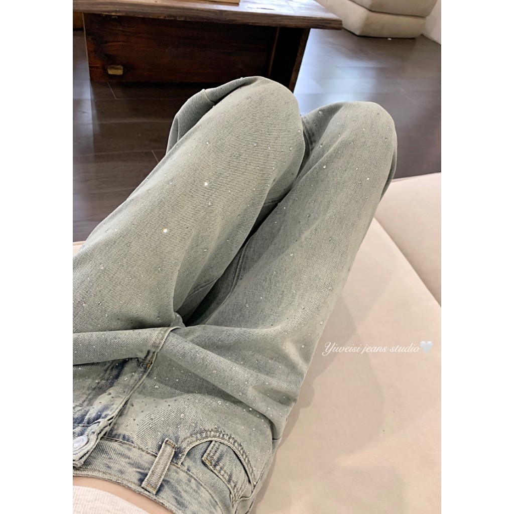 「MOTEL7」Quần Denim lau thẳng dáng rộng đ