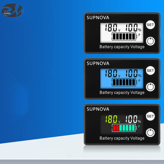 Vôn kế kỹ thuật số ermo 8-100v, đồng hồ đo điện áp và điện lcd, màn hình kỹ thuật số