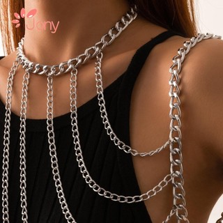 Jy1 bikini body chain punk women gothic style chain choker