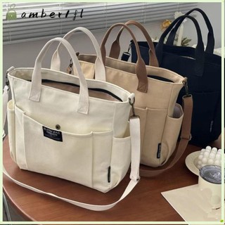 Túi Tote vải AMBER1, Túi xách đeo chéo thời trang dung tích lớn, Túi mua sắm nữ thông thường nhiều túi có thể tái sử dụng