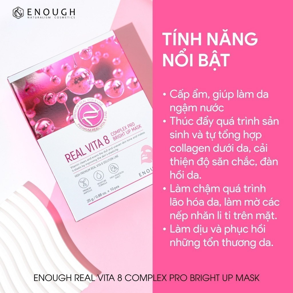 Combo 10 Miếng Mặt Nạ Cao Cấp Enough Premium Mask Hàn Quốc 25g
