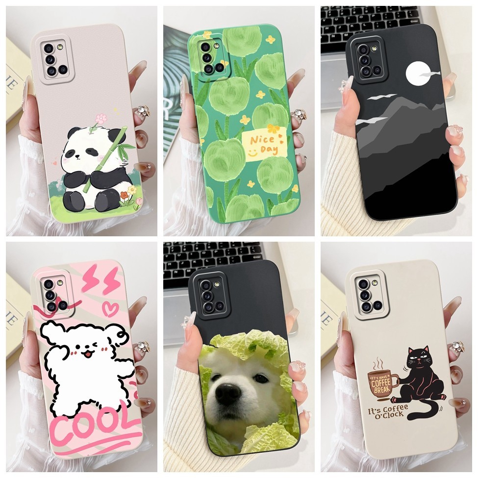 Dành Cho Samsung A31 A315F Ốp Lưng Hoa Thẩm Mỹ Thời Trang Mèo Dễ Thương Silicon Ốp lưng Samsung Gala