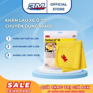 Khăn lau xe ô tô 3m sợi microfiber mềm mịn chuyên dụng, khăn lau đa năng chống xước - 3m longvu