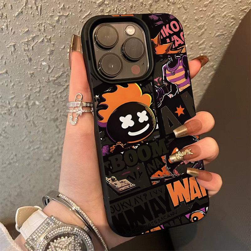 ốp lưng iPhone 11 12 13 14 15 Pro Max 7+ 8 Plus XR X/XS Sang trọng Dark Graffiti Monster Chống sốc F