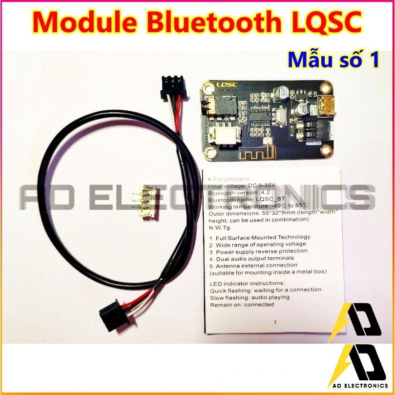 Mạch giải mã âm thanh bluetooth 4.2 chính hãng LQSC version 1.2 chất lượng cao [MẪU SỐ 1]