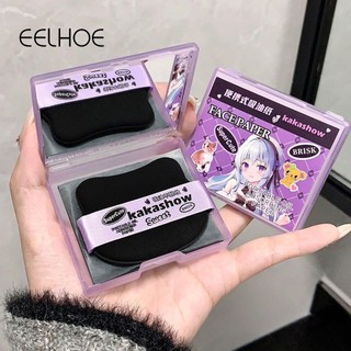 Giấy thấm dầu EELHOE cho mặt; Giấy thấm dầu; Giấy thấm dầu cho mặt có bông, gương, hộp đựng