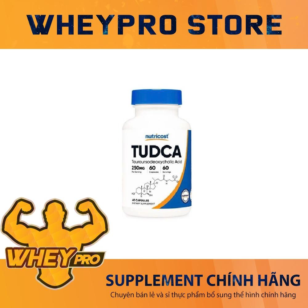 Nutricost TUDCA (250mg/500mg) - Bảo Vệ Gan, Tăng Cường Chức Năng Thận (30-60 Viên)