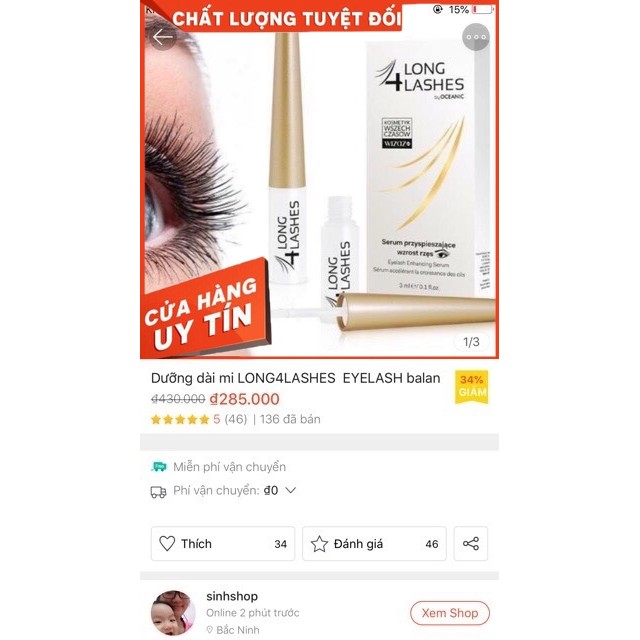 Serum Dưỡng Dài Mi Long4lashes Balan