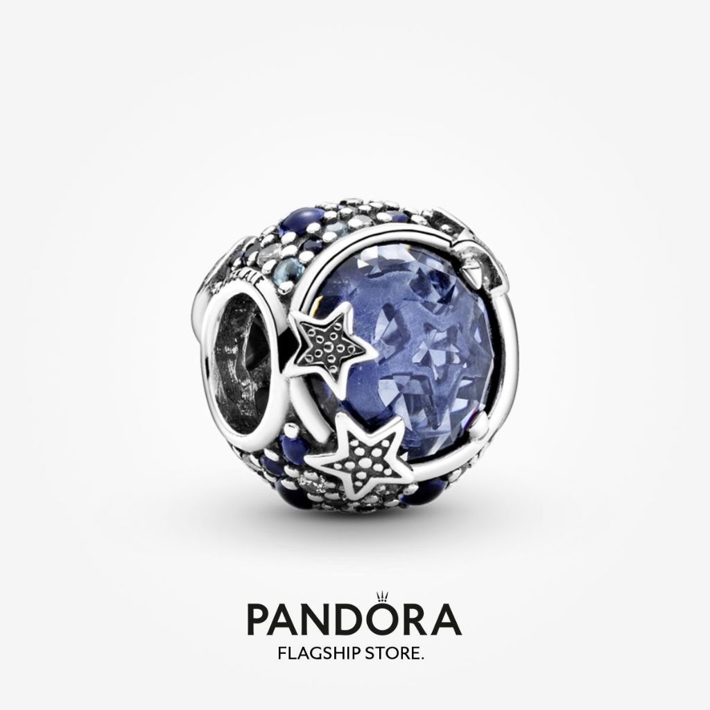 Hàng Chính Hãng 100% PANDORA S925 Bạc Trang Sức Vòng Tay Mặt Dây Chuyền Pandora Celestial Xanh Lấp L