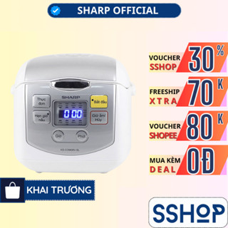 Nồi Cơm Điện Tử Sharp KS-COM08V-SL 0.72 Lít 450W [Cỡ Nhỏ, Mâm nhiệt 2D] - SSHOP MALL
