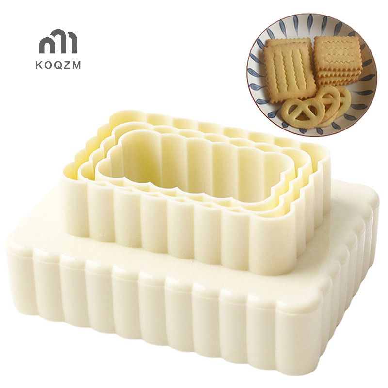 [Koqzm] 3 Cái / bộ Khuôn Bánh Quy Vuông Fondant Bánh Ngọt Dụng Cụ Cắt Bánh Quy Khuôn [Mới]