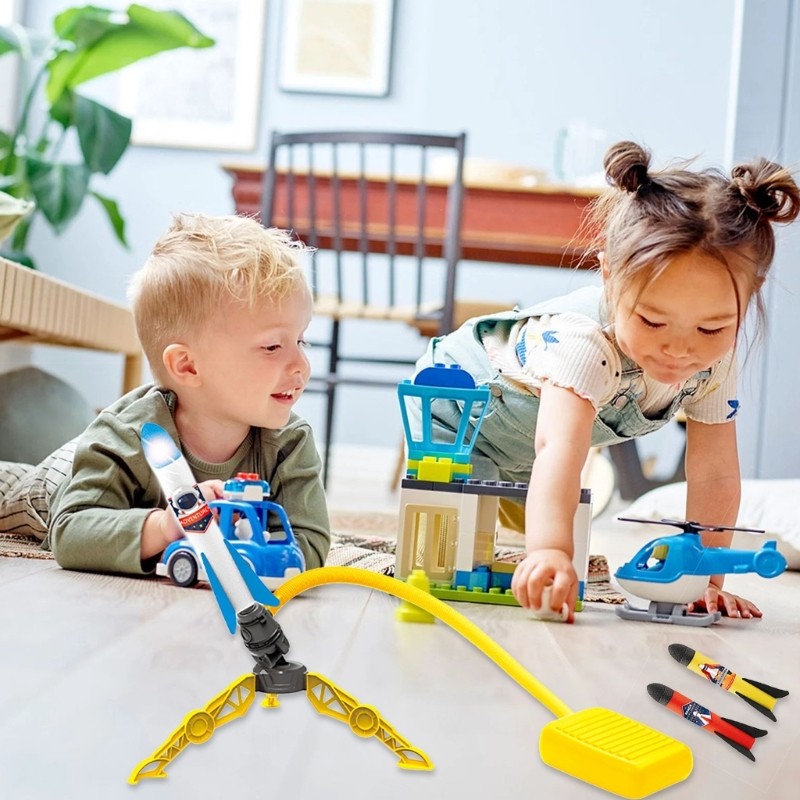DE Foot Stomping Flying Ejector Bộ khởi động cho trẻ em với Foam Ejector Hoạt động sân sau Ra mắt tr