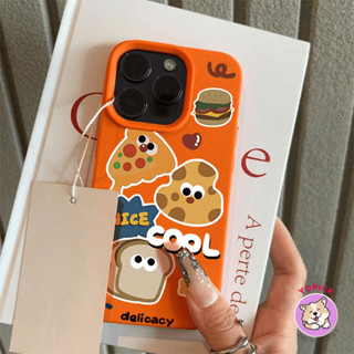 Bánh mì nướng vui nhộn Vỏ điện thoại bằng da dễ thương cho IPhone 16 16Plus 11 12mini 13Pro Max 14Plus 15Pro XR XS Max 7 8 Plus SE2020 Vỏ điện thoại hoạt hình cho IPhone 16Pro Max Vỏ mềm Cô gái bạn bè PWK