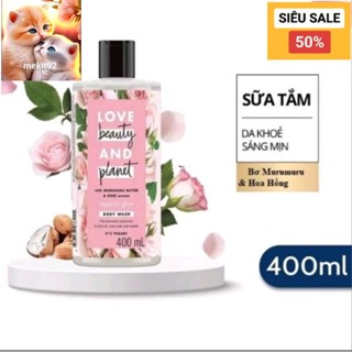 Sữa tắm Love Beauty And Planet bơ murumuru & hoa hồng 400 ml dưỡng ẩm sáng mịn