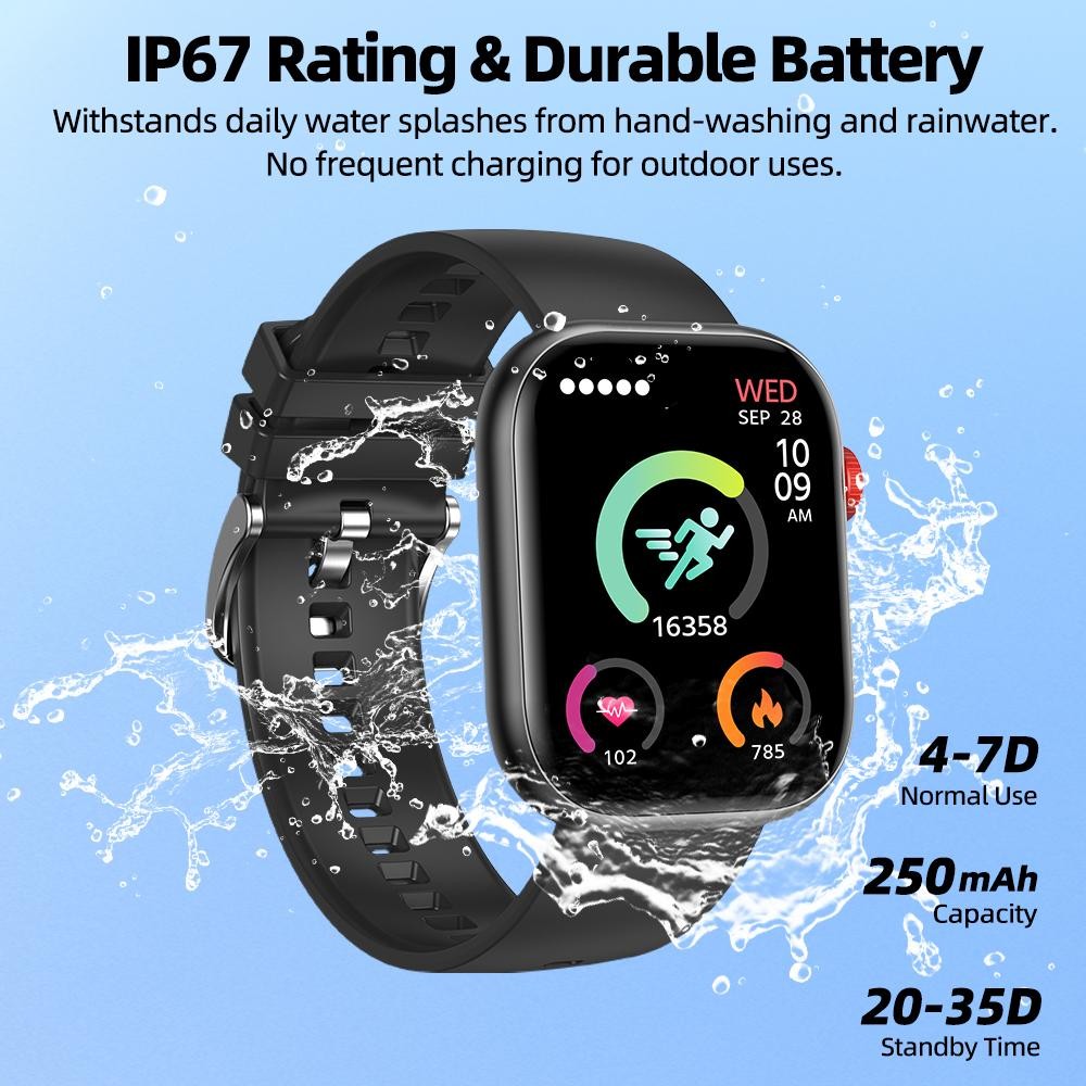 GOOJODOQ Đồng hồ thông minh  HD 2.01 Gọi Bluetooth trên 100 chế độ thể thao, Giám sát sức khỏe, hạ cánh năng động, chống nước IP67 | BigBuy360 - bigbuy360.vn