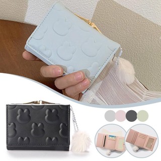 Phiên Bản Hàn Quốc Sinh Viên Ví Pu Nữ Tóc Ngắn Thiết Kế Mặt Dây Chuyền Bóng Ngắn Niche Thỏ Q0s7