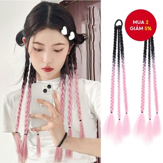 Dây buộc tóc đuôi ngựa Jumbo Braid dài xoắn tổng hợp dành cho nữ với thiết kế đàn hồi dễ thương