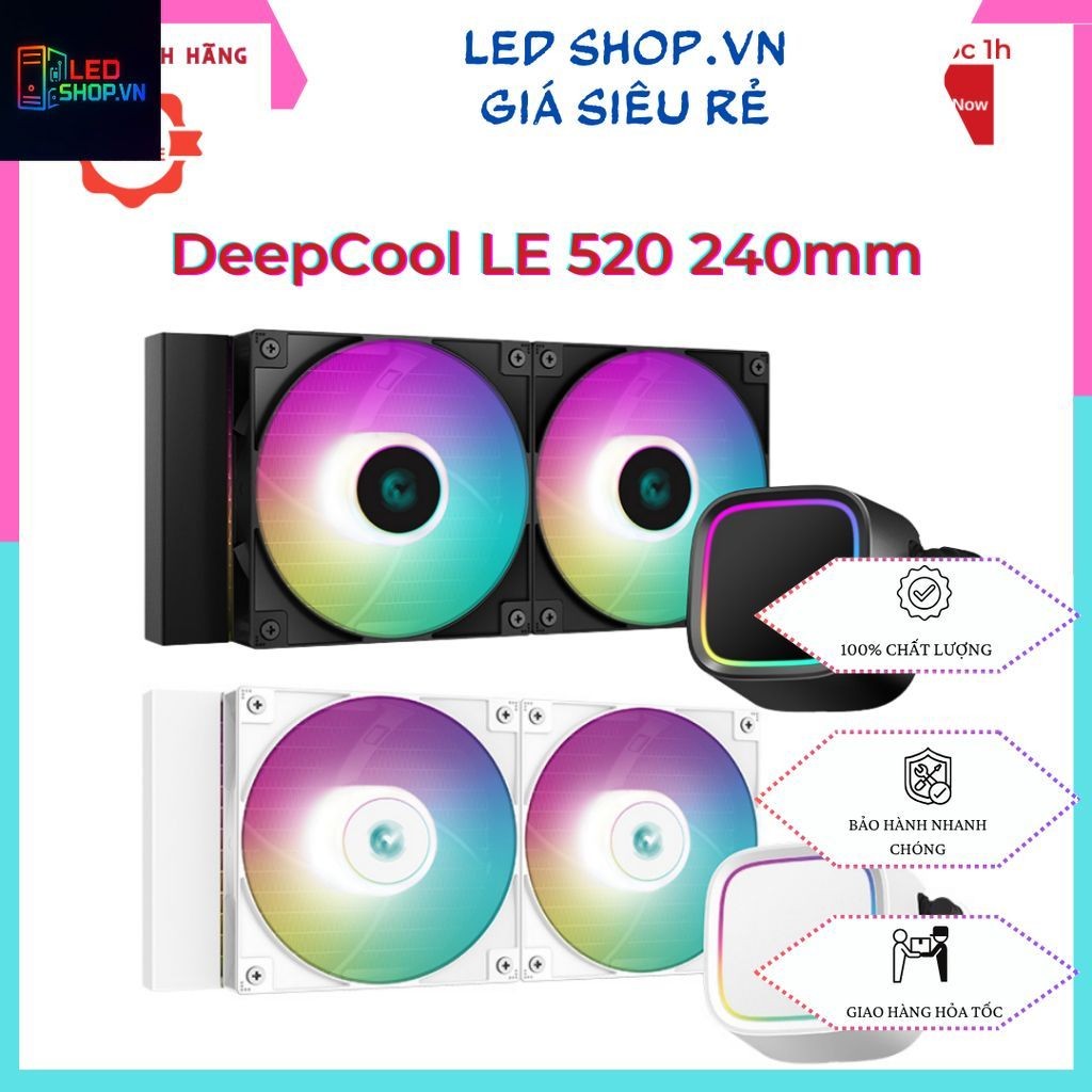 Tản Nhiệt Nước AIO Deepcool LE520 ARGB 240mm - Màu Đen / Trắng Tản Nhiệt Nước All In One