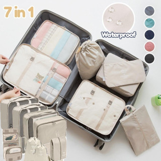 Set 7 Túi Du Lịch Đa Năng Chống Nước Dung Lượng Cao，thiết kế lưới，Minh bạch và có thể nhìn thấy