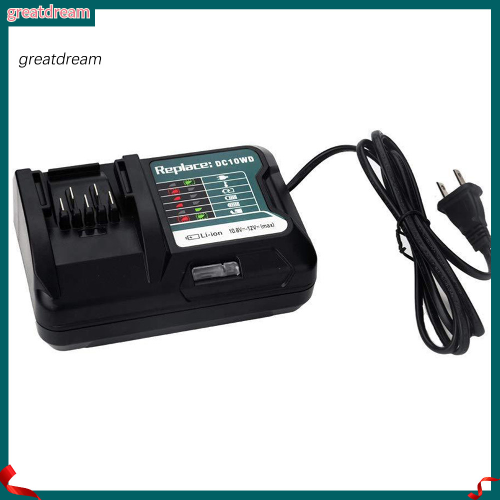 Mơ mộng| Bộ sạc Thay thế cho Makitas 108V 12V DC10WD BL1016 BL1021B BL1041B FD05 Phích cắm US