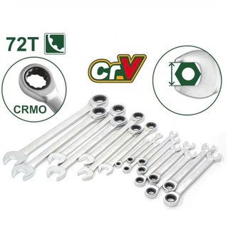  Cờ lê vòng miệng tự động 6-32mm Jadever Thép Cr-V và Cr-Mo bánh cóc 72 răng - Cờ lê tự động 360 độ 