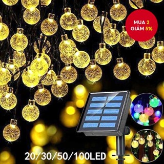 Bóng pha lê năng lượng mặt trời Vườn Giáng sinh Đèn năng lượng mặt trời Đèn LED chống nước Dây đèn cổ tích