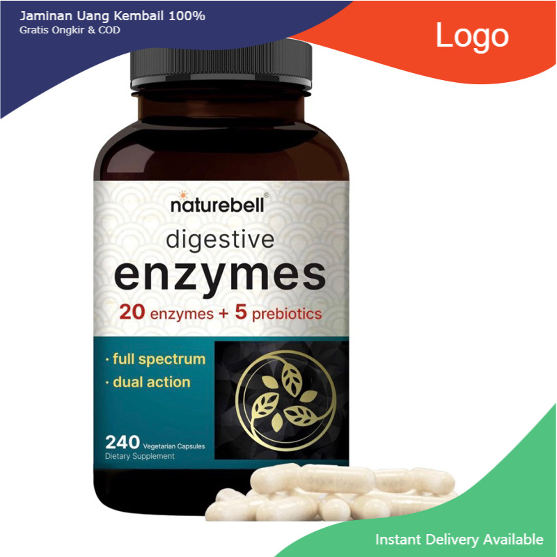 TPBVSK VITAL ENZYMES - Viên chay men tiêu hoá NatureBell Digestive Enzymes with Probiotics and Prebi