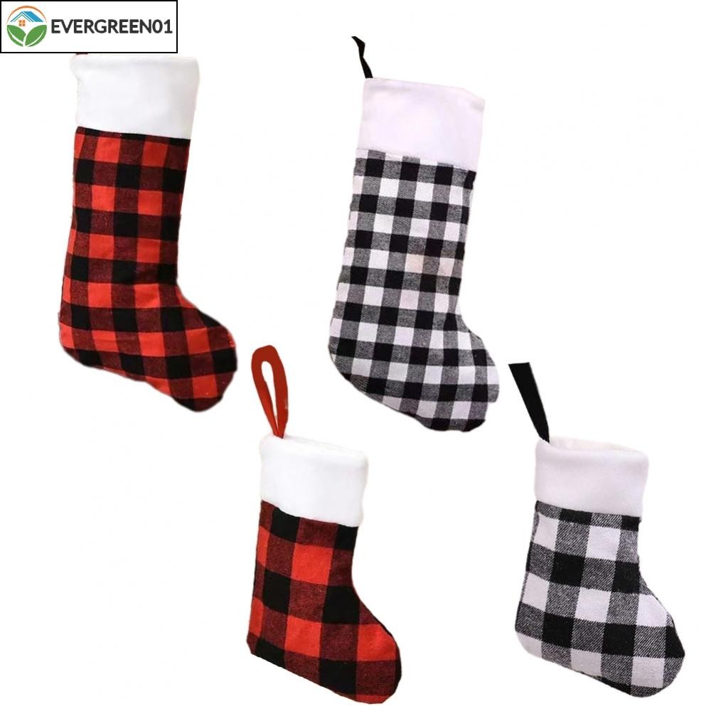 <Evergreen>Plaid Christmas Decor Spacious Interior For Restaurants Holiday Decoration
