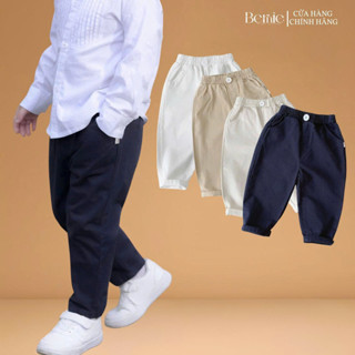 Quần dài kaki đính cúc quần âu dài kaki cho bé trai phong cách Hàn quốc 1 đến 7 tuổi BERNIE H0525Q30