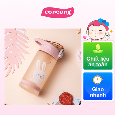 Bình tritan Diller có tay cầm cho bé 550ml- Hồng