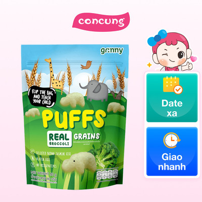 Bánh ăn dặm Grinny vị bông cải xanh và táo