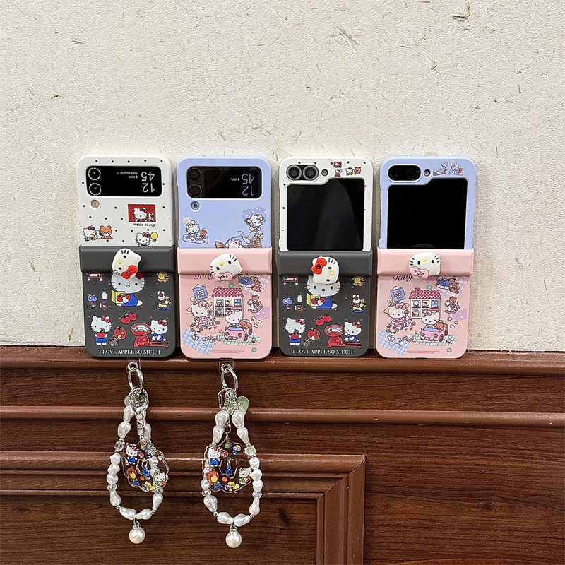 Thích hợp cho Ốp điện thoại Samsung zflip7 Màu sắc phù hợp với Cat t Cat Vòng tay ba mảnh zflip6 / z