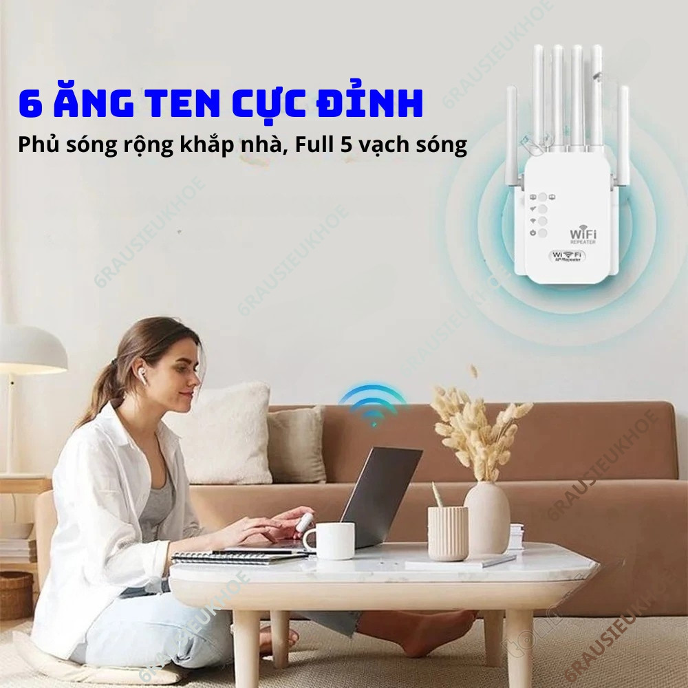 🔥Kích wifi 6 râu 5G công suất 1200Mbps 2.4G 300Mbps Mở rộng sóng router phát wifi xuyên tường mạnh | BigBuy360 - bigbuy360.vn