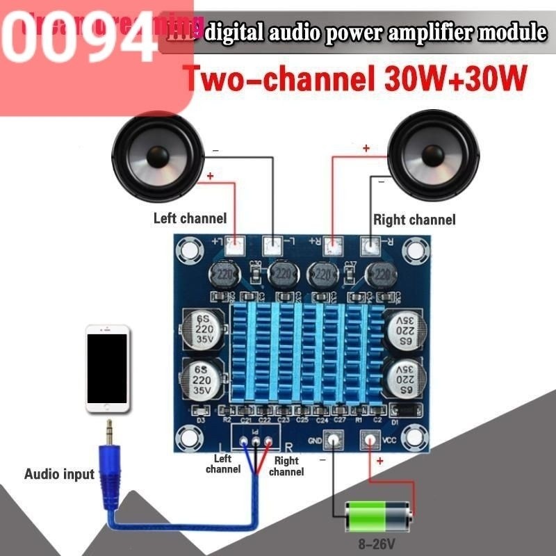 024 mạch loa khuếch đại âm thanh xh-a232 30w 30w X 2 loa (2550)