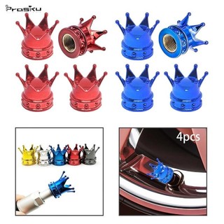Prasku 4x Vương Miện Lốp Van Thân Nắp Ô Tô Thân Xe Phụ Kiện Ngoại Thất Ô Tô Nắp Van Khí Lốp Cho Xe Tải