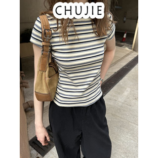 CHUJIE áo phông áo thun nữ croptop baby tee Popular Xu hướng Korean phổ biến WCS2451Y8K 28Z240707