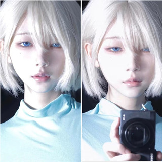 Phong Cách Hàn Quốc Trắng Ngắn Thẳng Tóc Giả Với Nổ Bobo Tóc Giả 35cm Anime Cosplay Tóc Giả Dành Cho Nữ Nam Cosplay Đảng Tóc Giả Chịu Nhiệt