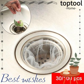 Toptool 30 / 100 Chiếc Bồn Rửa Lọc Lọc Cống Dùng Một Lần Túi Đựng Rác Ngăn Chặn Tắc