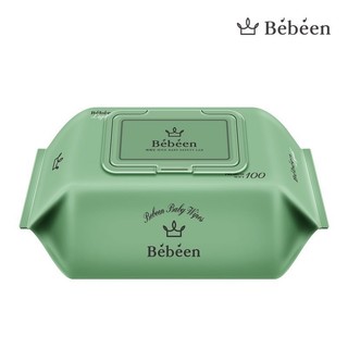 Khăn ướt Bebeen Hàn Quốc 100 tờ không mùi màu Hồng / Xanh cho bé
