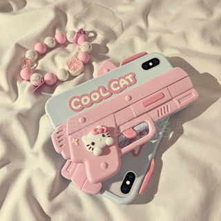 Ốp lưng iPhone Hello Kitty 3D vui nhộn sáng tạo 7 / 8plus / x / xs / 11 / 12 / 13 / 14 / 15 / pro / max / promax / plus Full Pack Vỏ bảo vệ