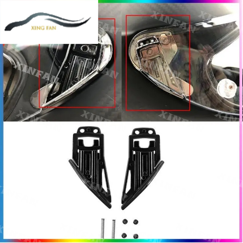 Xf Dành Cho AGV Pista GP R GP RR Mũ Bảo Hiểm Tấm Che Phụ Kiện Một Cặp Bộ Trục Tấm Đế Với Bốn Ốc Vít 