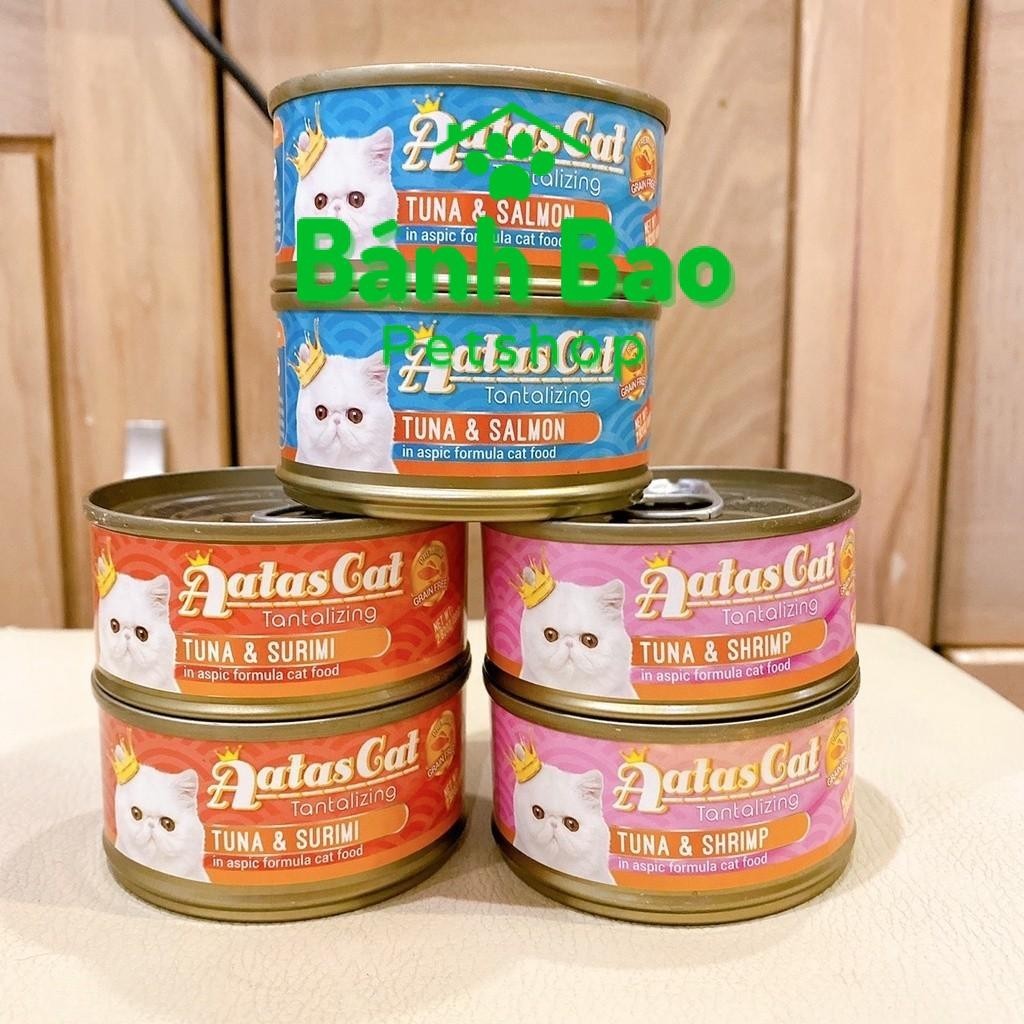 Pate Aatas Lon 80g Cá Ngừ Mix Vị - Pate Cho Mèo Aatas Cat