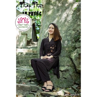 Đồ lam đi chùa - bộ đi chùa- thun kết tân