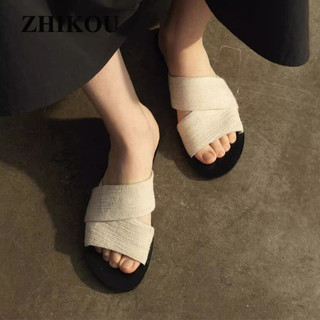 ZHIKOU dép sandal nữ dép đế cao Thoải Mái Xinh Xắn  Đa năng Cá tính Nổi bật Bền FDL2451I2L 30Z240722