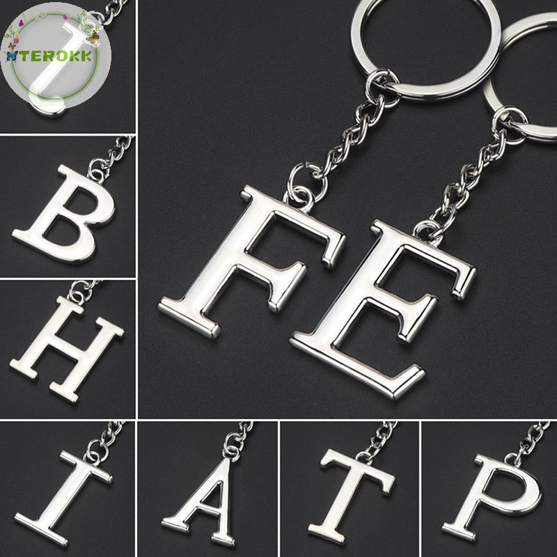 Terokk Sáng Tạo Bảng Chữ Cái Mặt Dây Chuyền Thời Trang 26 Chữ Cái Bảng Chữ Cái Ban Đầu Móc Khóa 26 C