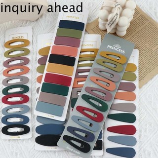 BLUEVELVET Korean Frosted Candy Color Metal BB Clip One Word Clip Liu Hai Clip Girl Sweet And Lovely Wind Lady Clip Net Red Small Fresh Fashion Versatile Forest Hairpin Makaron Student Hair Ornament Headdress